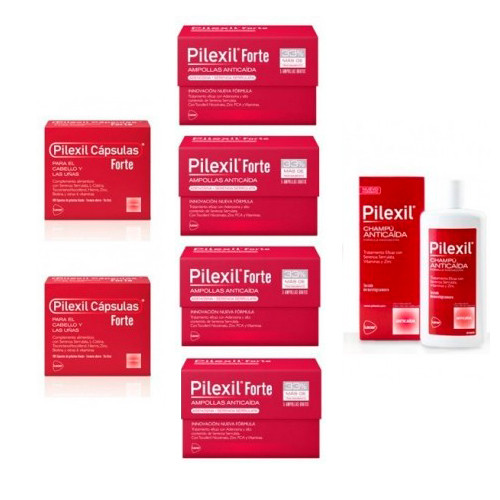 Pilexil Forte Anticaída Pack Tratamiento de Choque 3 Meses