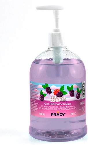 Prady Gel Hidroalcohólico Aromas con Dispensador Mora 500 ml