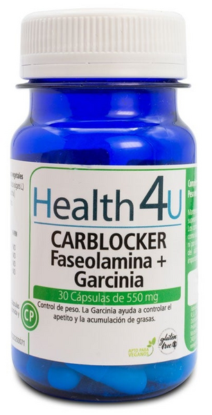 Pridaho H4U Carboblocker Faseolamina + Garcinia 30 Cápsulas 550 mg