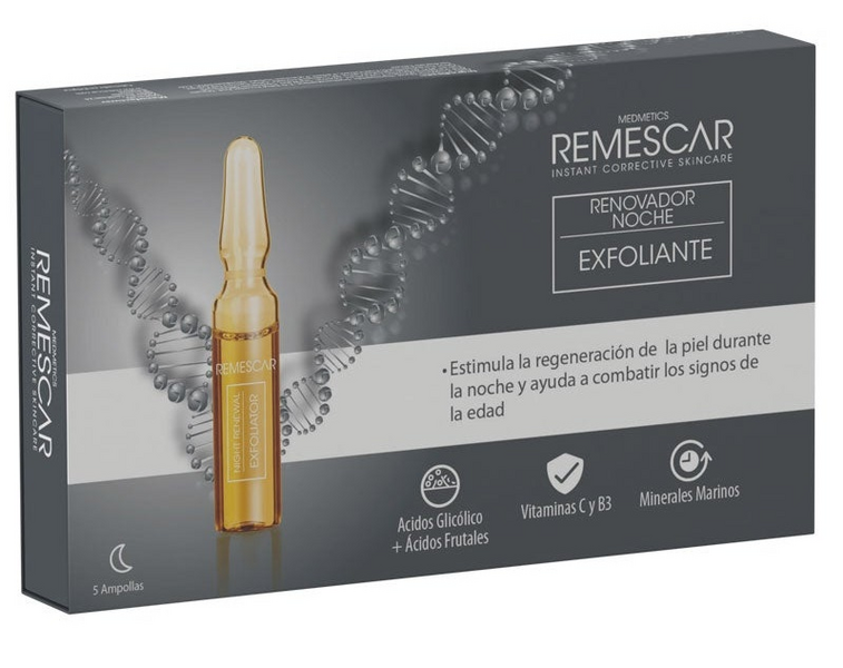 RemeScar  Ampollas Renovador Noche/Exfoliante 5 Uds