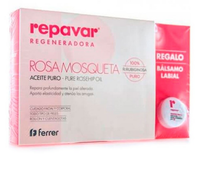 Repavar Regeneradora Aceite Rosa Mosqueta 15 ml + REGALO Bálsamo Labial