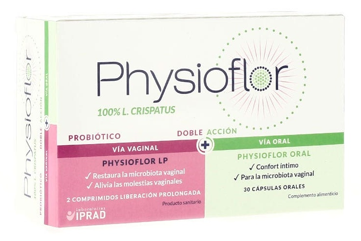 Saforelle Physioflor Doble Acción Vía Vaginal 2 Comprimidos + Vía Oral 30 Cápsulas