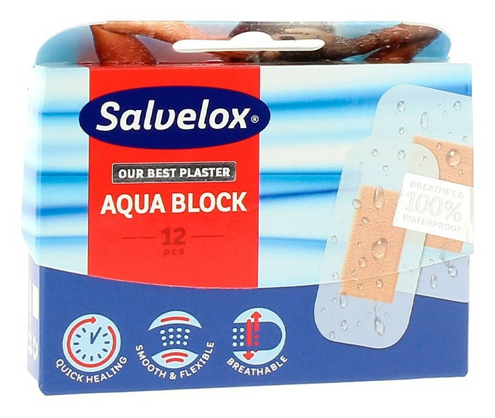 Salvelox Cura Rapid Aqua Block 12 Apósitos