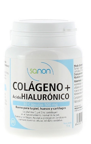 Sanon Colágeno + Ácido Hialurónico Pridaho 30 Cápsulas