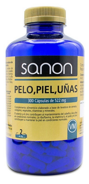 Sanon Pelo, Piel y Uñas 522 mg 300 Cápsulas