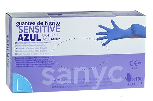 Sanyc Guantes Nitrilo Sensitive Talla L 100 uds