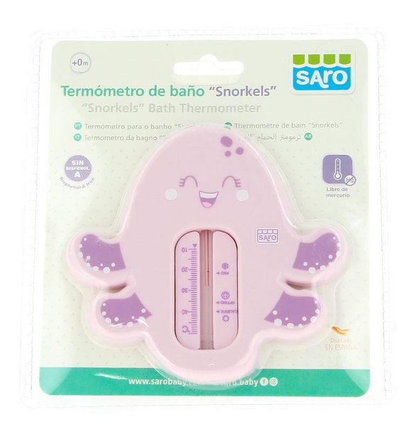 Saro Classic Saro Termómetro Baño Snorkels Pulpo Rosa
