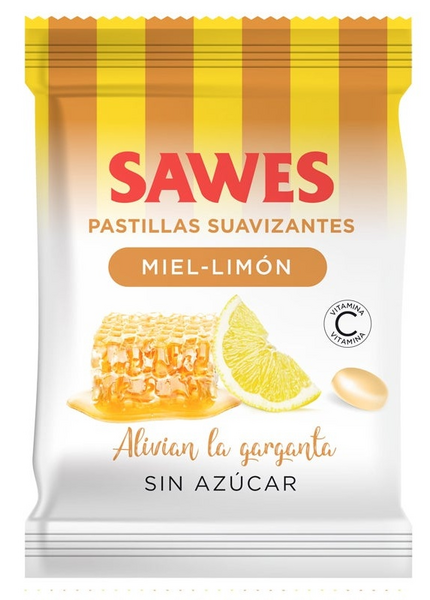 Sawes Caramelos Miel Limón Sin Azúcar 50 gr