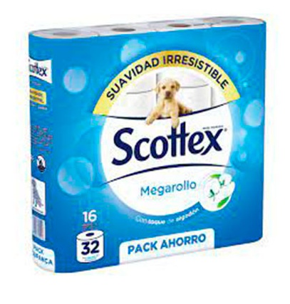 Scottex Papel Higiénico Megarollo 16 uds