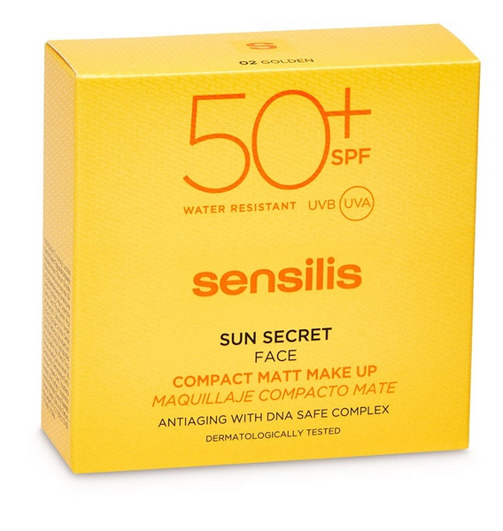 Sensilis Sun Secret DNA Protect Antiaging Maquillaje Compacto SPF50+ Golden 10 Gr