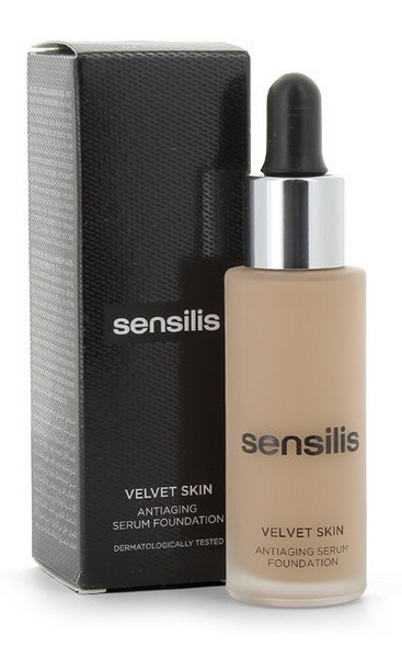 Sensilis Velvet Skin Antiaging Serum Foundation Base Maquillaje Color 04 Noisette 30 ml