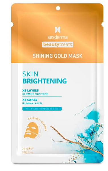 Sesderma Beauty Treats Shining Gold Mask 3 Mascarillas Tejido