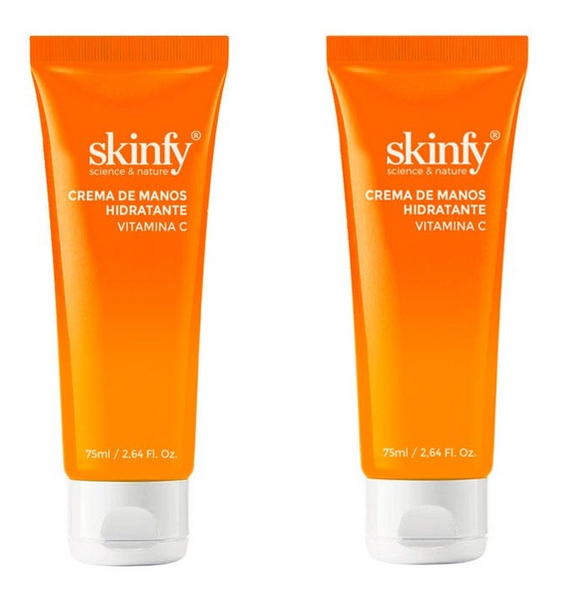 Skinfy Crema de Manos Hidratante Vitamina C  2x75ml