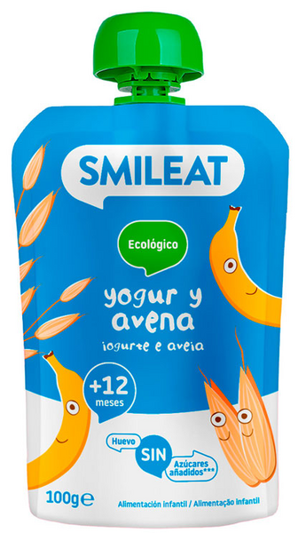 Smileat Pouch Yogur y Avena Ecológico 100 g