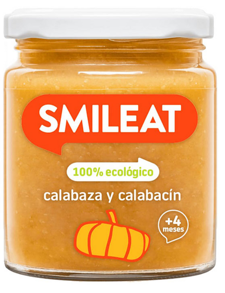 Smileat Tarrito de Calabaza y Calabacín 100% Ecológico 230 gr