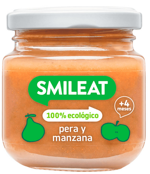 Smileat Tarrito de Manzana y Pera con Cereales 100% Ecológico 130 gr
