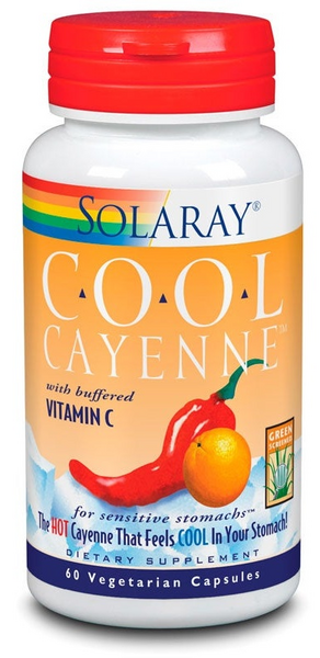 Solaray Cool Cayena 600 mg 60 Cápsulas Vegetales