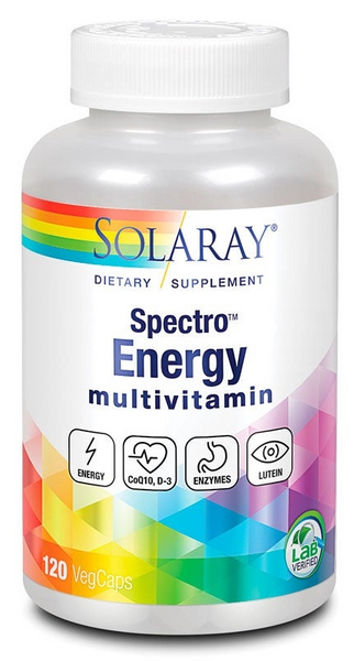 Solaray Energy Spectro Multivitamínico 120 Cápsulas Vegetales