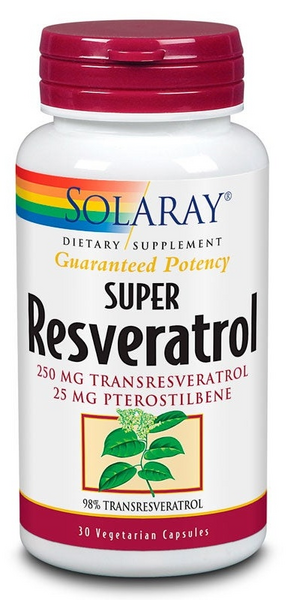 Solaray Super Resveratrol 250 mg  30 Cápsulas Vegetales