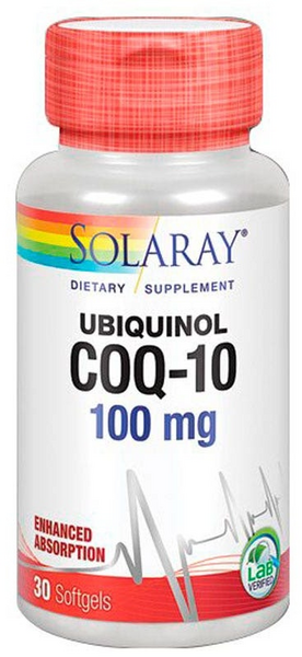 Solaray Ubiquinol Coenzima Q10 100 mg 30 Perlas