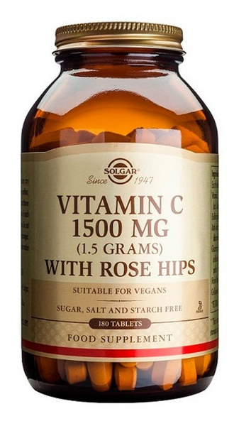 Solgar Rose Hips C 1500 mg 180 Comprimidos