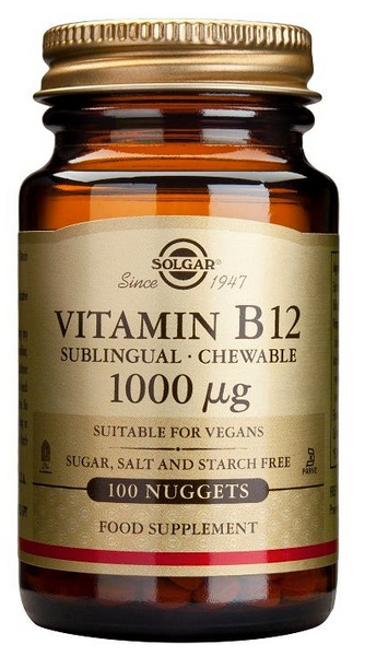 Solgar Vitamina B12 1000 mcg (Cianocobalamina) 250 comprimidos