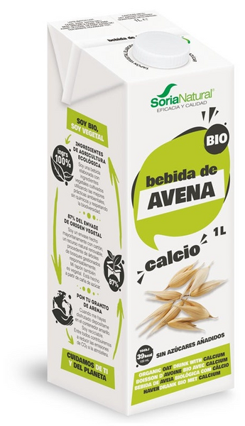 Soria Natural Bebida de Avena Ecológica con Calcio 1 L