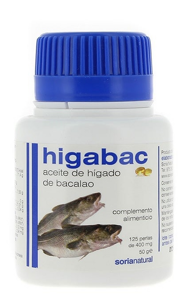 Soria Natural Higabac Aceite de Hígado de Bacalao 125 Perlas