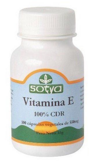 Sotya Vitamina E 100% 550 mg 100 Cápsulas