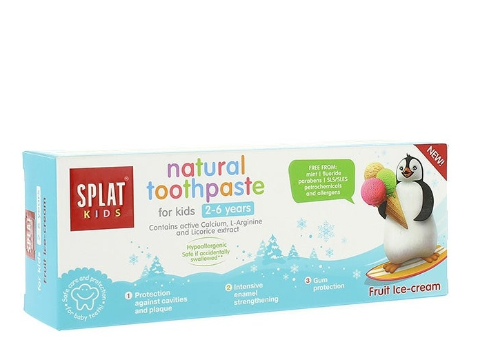 Splat Kids Natural Toothpaste Fruit Ice-cream 2-6 años 50 ml