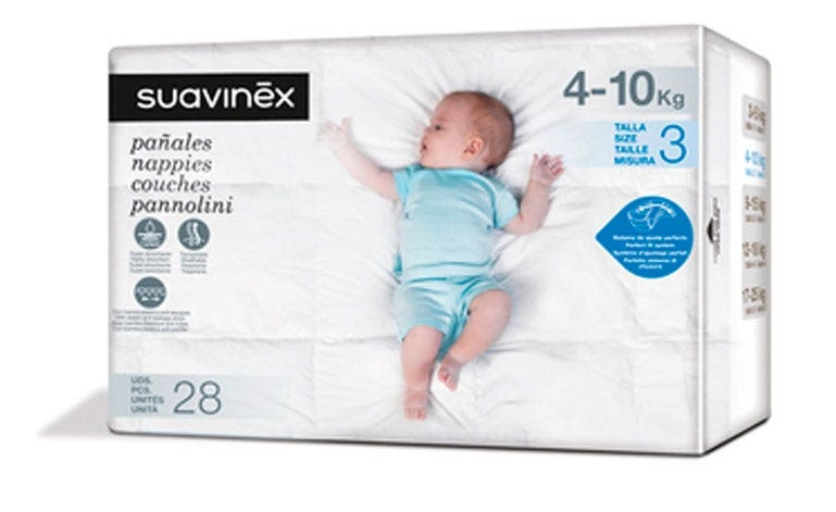 Suavinex Pañal Talla 3 de  4-10 Kg 28 Uds