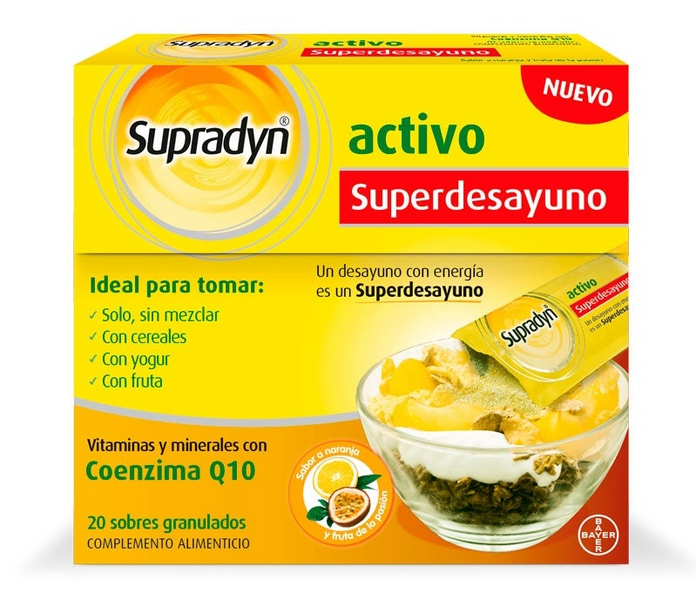 Supradyn Activo Superdesayuno Vitaminas 20 Sobres Granulados