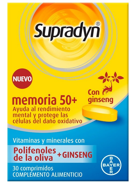 Supradyn Memoria +50 Años Vitaminas 30 Comprimidos