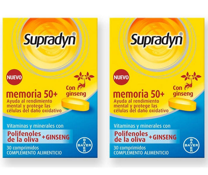 Supradyn Memoria +50 Años Vitaminas Comprimidos 2X30 uds