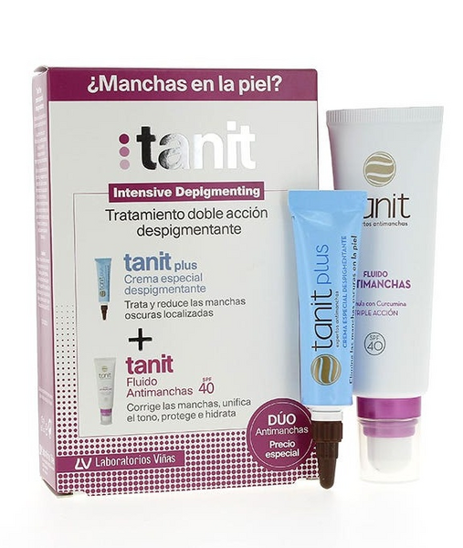 Tanit Plus Crema Despigmentante 15ml + Tanit Fluido Antimanchas SPF40 50 ml