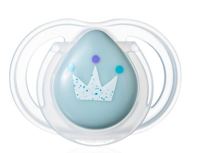 Tommee Tippee Chupete Tetina Silicona Recién Nacido 0-2m Transparente y Azul