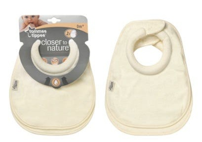 Tommee Tippee Closer To Nature Babero para Lactancia 0m+ Amarillo 2 uds