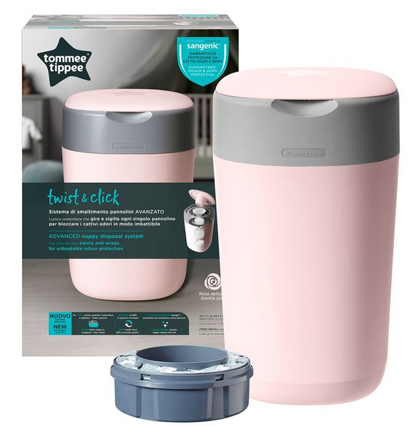 Tommee Tippee Contenedor Pañales Sangenic Twist&Click Rosa