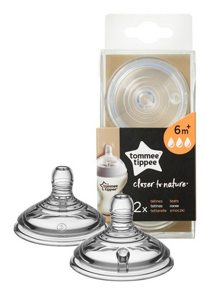Tommee Tippee Tetina Closer To Nature Flujo Rápido +6 meses 2 Uds