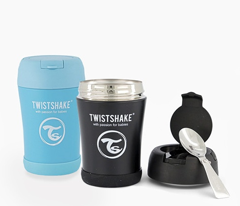 Twistshake Insulated Food Container 350 ml Azul pastel