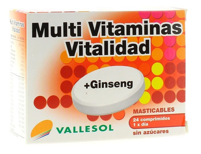 Vallesol MultiVitaminas Vitalidad Con Ginseng 24 Comprimidos