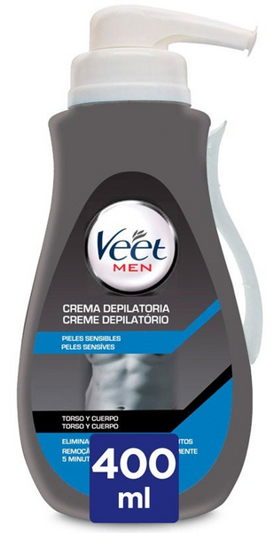 Veet Men Crema Depilatoria Corporal Hombre Piel Sensible 400 ml