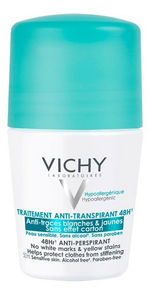 Vichy Déodorant Desodorante Bola Antimarcas Antitranspirante 48H 50 ml