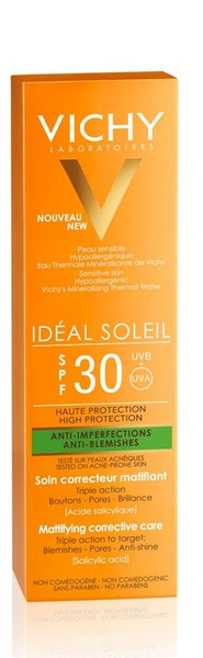 Vichy Ideal Soleil Anti Imperfecciones 3en1 SPF30 50 ml