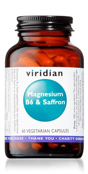 Viridian Magnesio, Vitamina B6 y Azafrán 60 Cápsulas