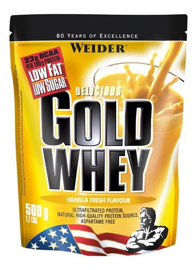Weider Proteínas Gold Whey Sabor Vainilla 500 gr
