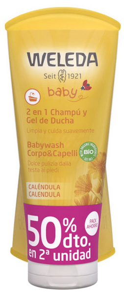 Weleda Baby Champú y Gel de Ducha Caléndula 2x200 ml