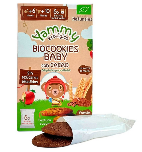 Yammy Galletas Biocookies Baby con Cacao Ecológicas 150 gr