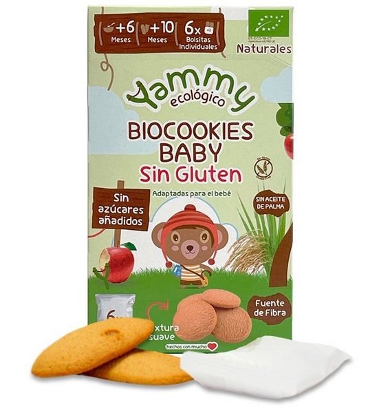 Yammy Galletas Biocookies Baby Sin Gluten Ecológicas 150 gr