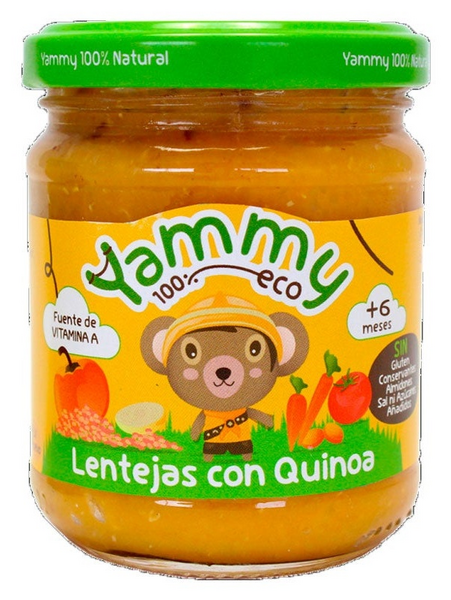 Yammy Tarrito de Lentejas con Quinoa 100% Ecológico 195 gr